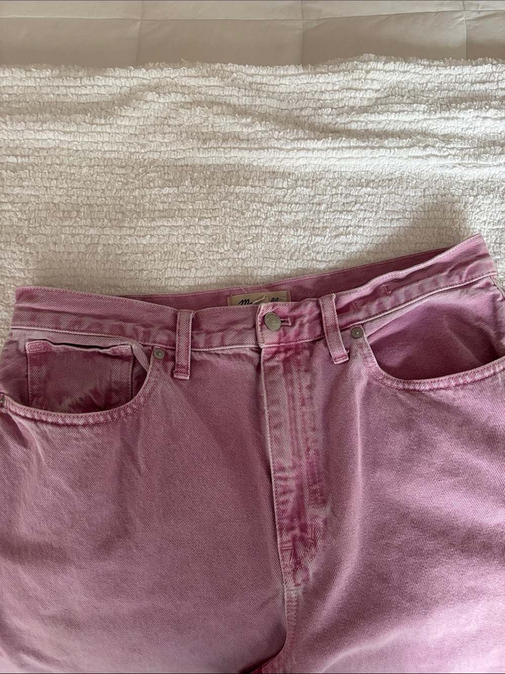 Madewell Dusty Pink Highrise Classic 5 pocket Jeans. Sz 30P - Picture 5 of 9